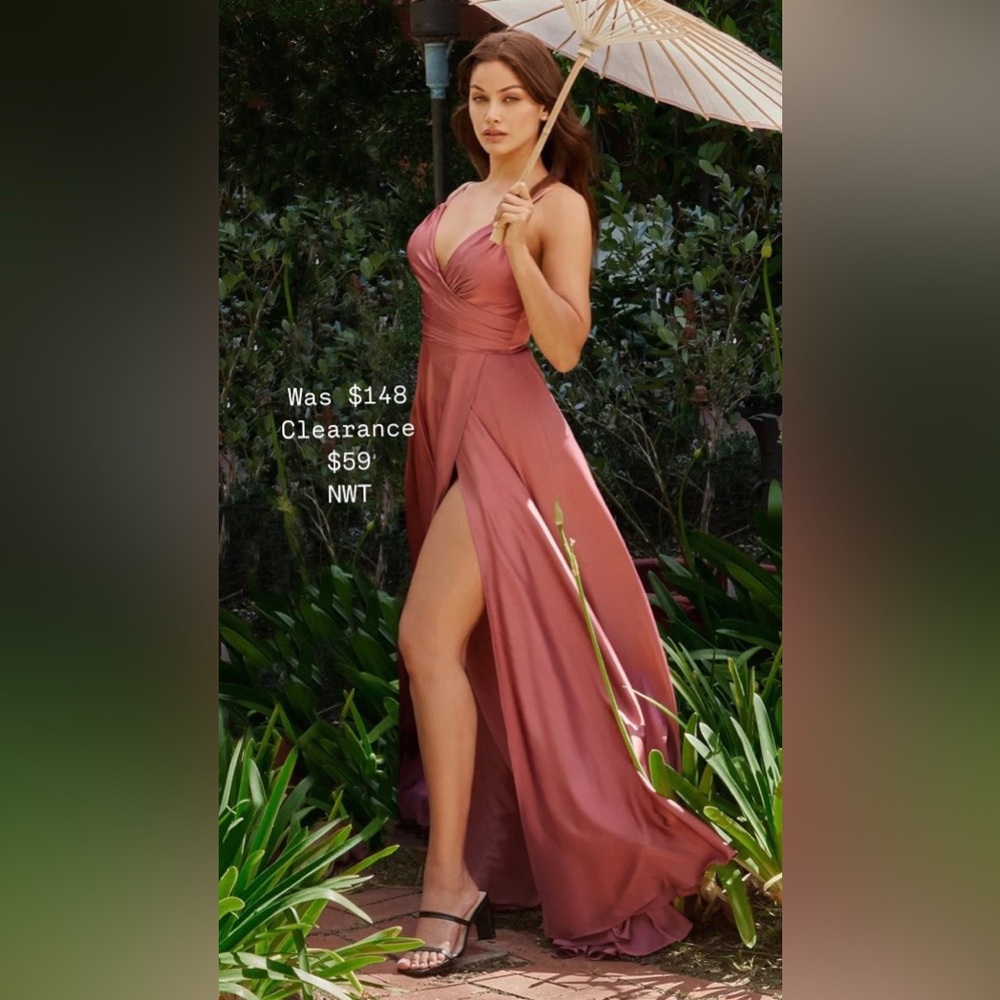 LaDivine Formal maxi Cinderella Divine dress bridal matte satin Sienna  XS‎ S M